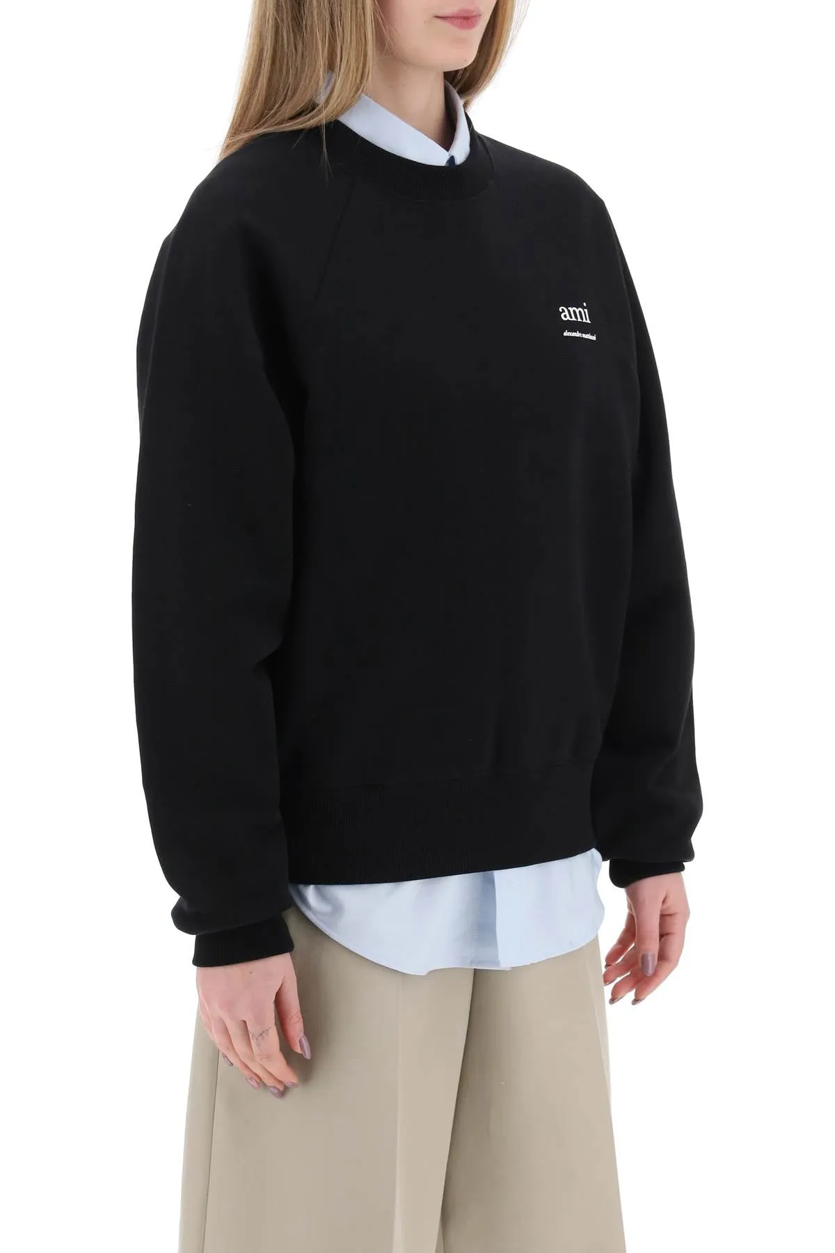 AMI ALEXANDRE MATIUSSI organic cotton crewneck sweatshirt