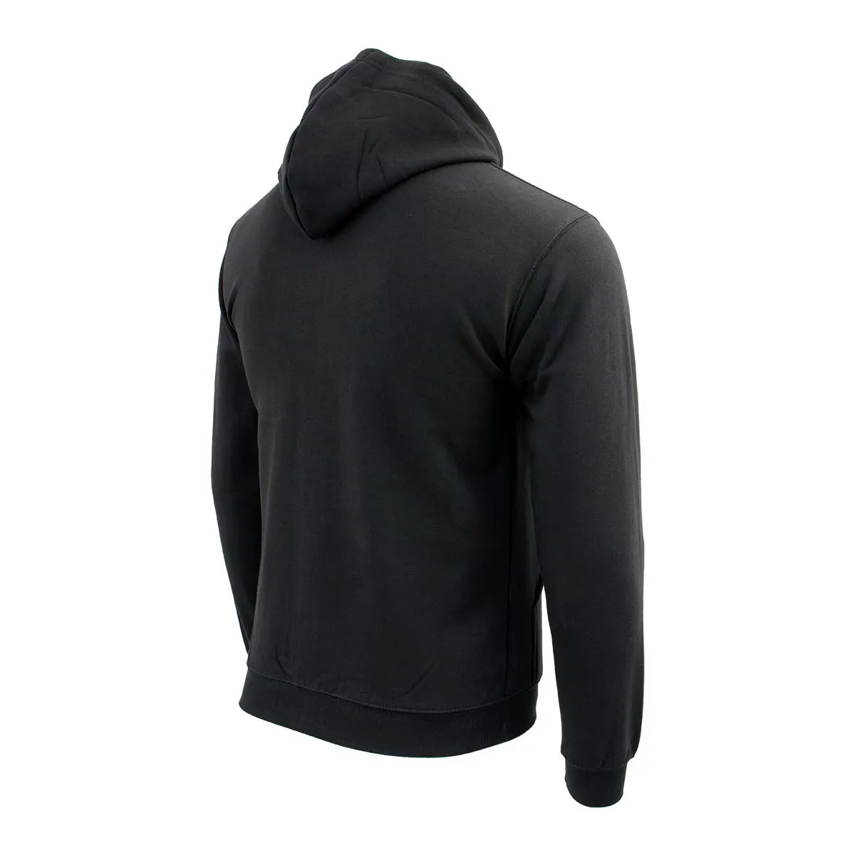 Biker Clothing Co. BCC118025 Men's Classic Black Hoodie with Zipper