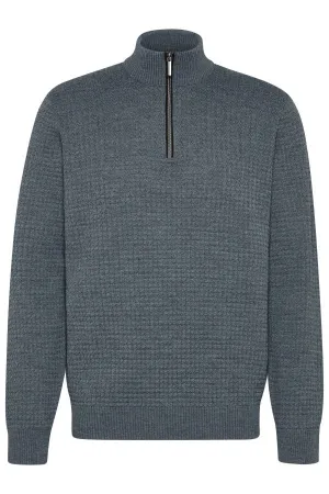 Bugatti 1/4 Zip Sweater, Grey