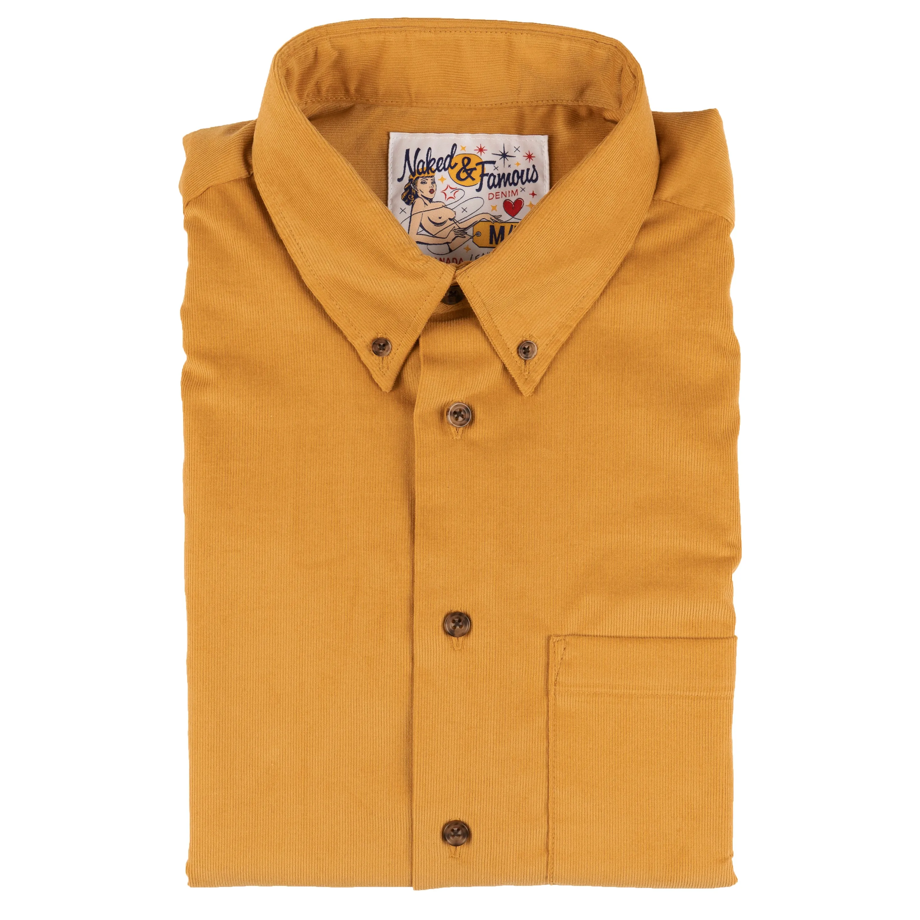 Easy Shirt - Cotton Dyed Corduroy - Golden Brown