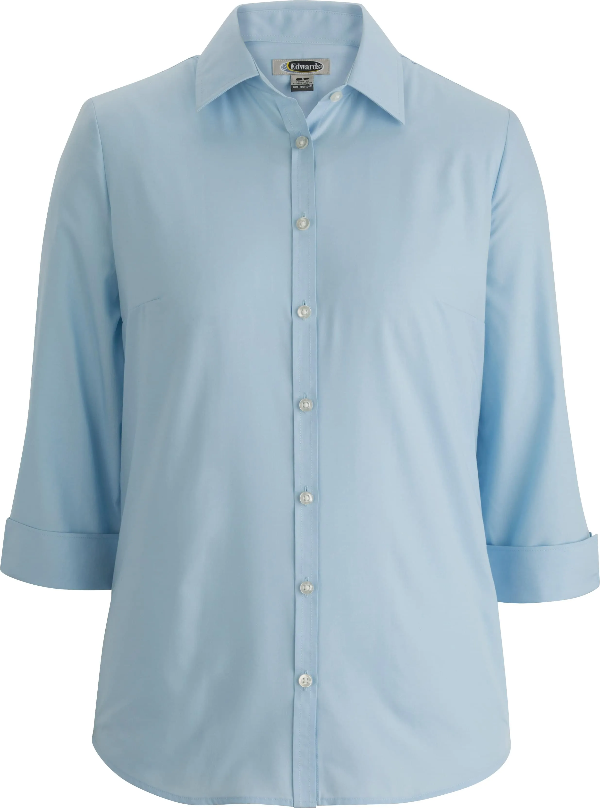 Edwards Ladies Essential Broadcloth Shirt 3/4 Sleeve