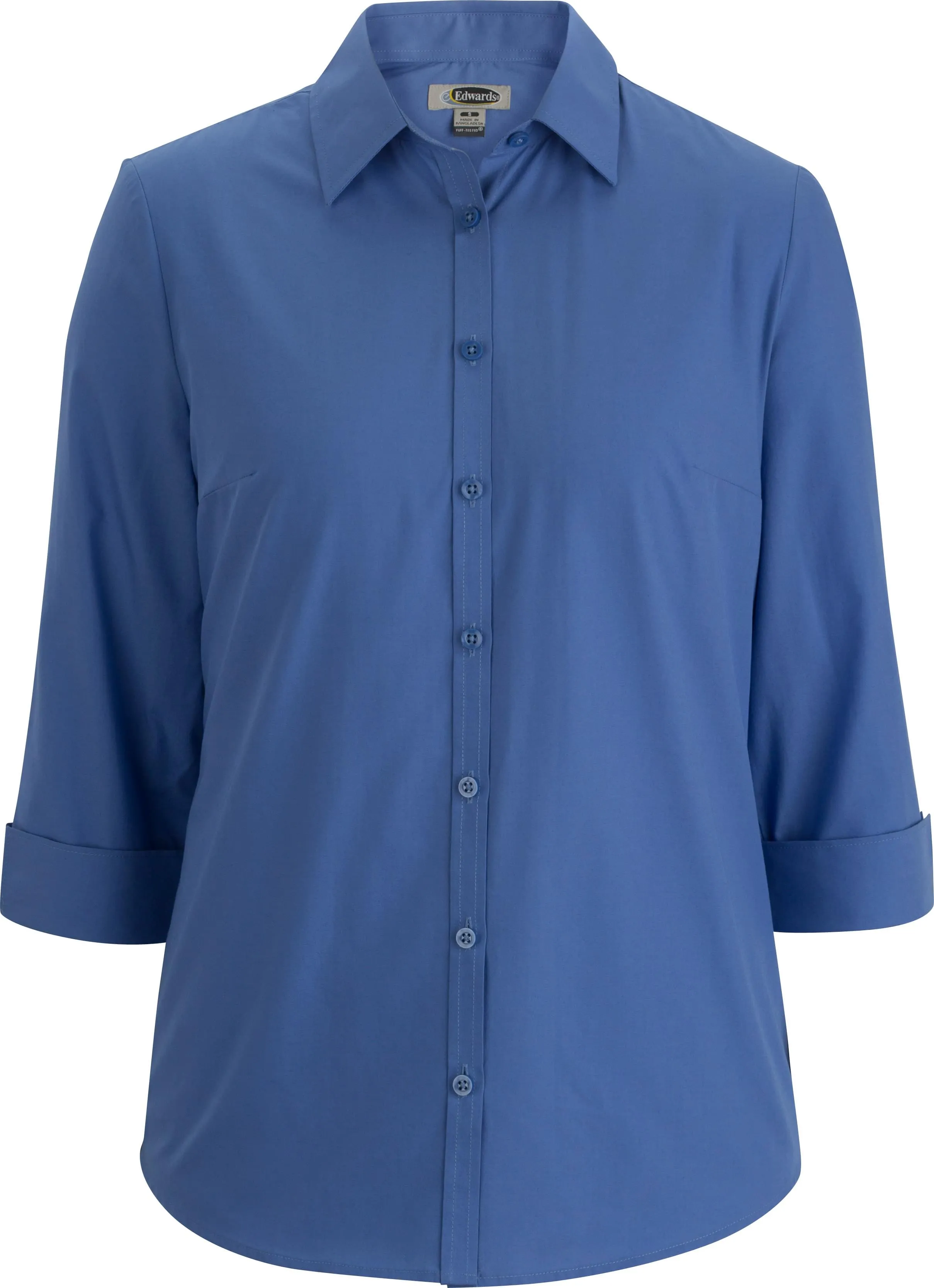 Edwards Ladies Essential Broadcloth Shirt 3/4 Sleeve