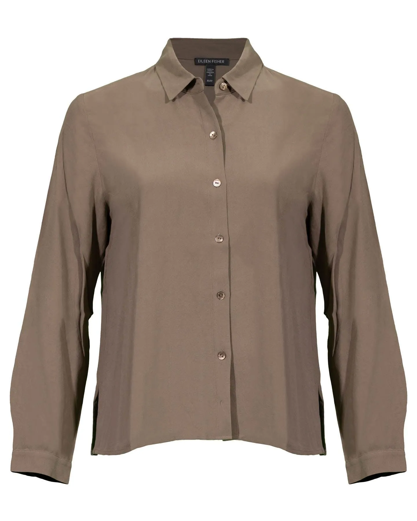 Eileen Fisher Silk Crepe Easy Shirt