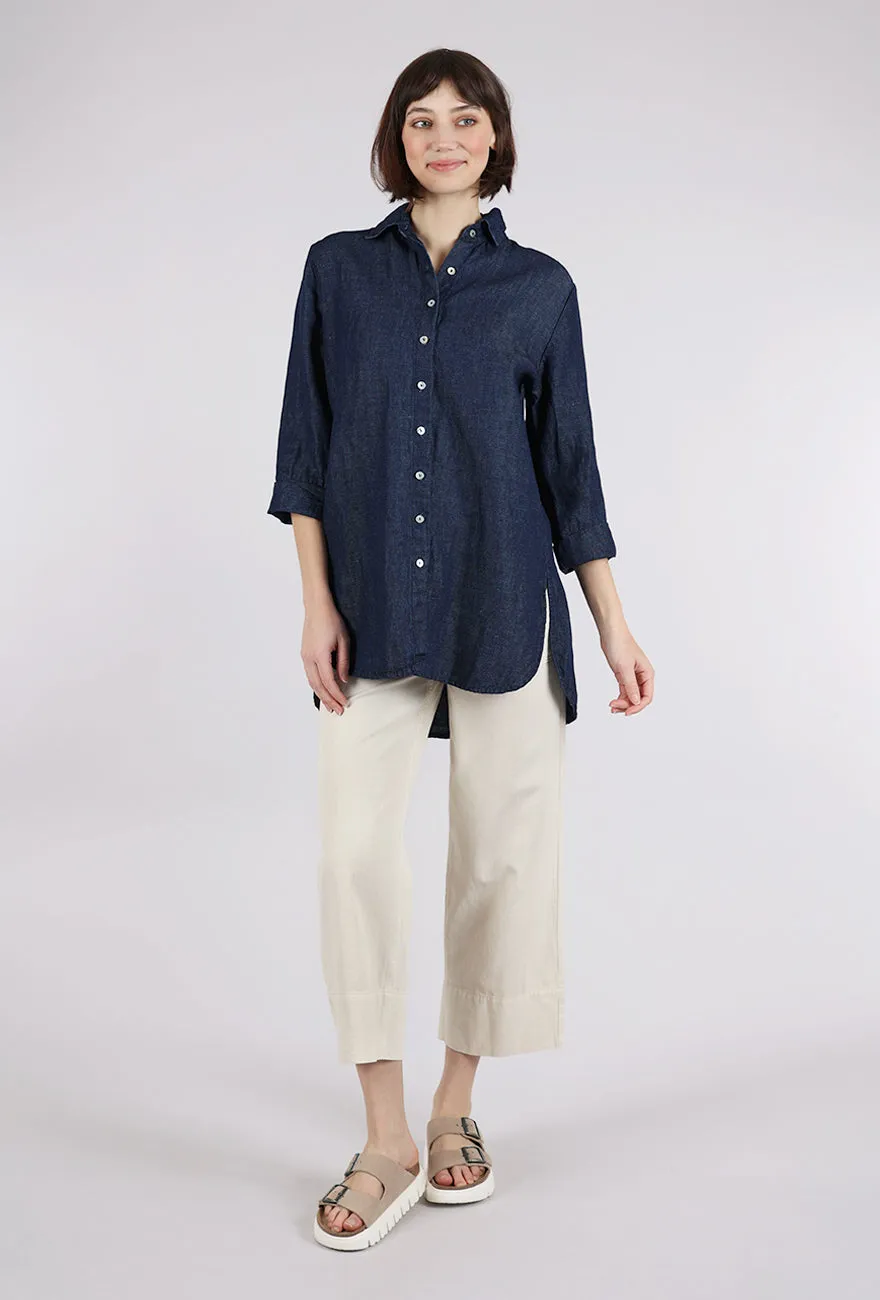 Flax Easy Shirt, Denim