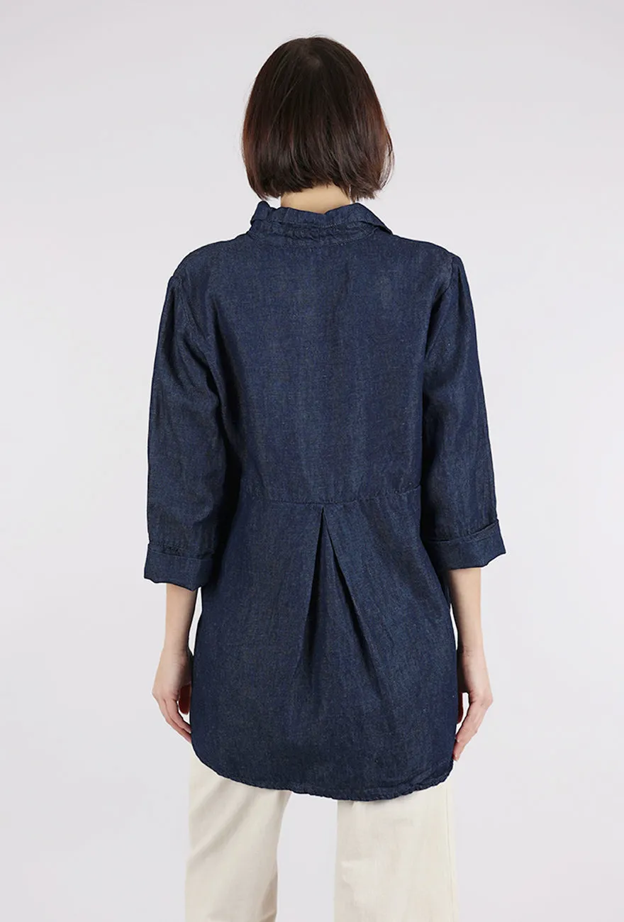 Flax Easy Shirt, Denim