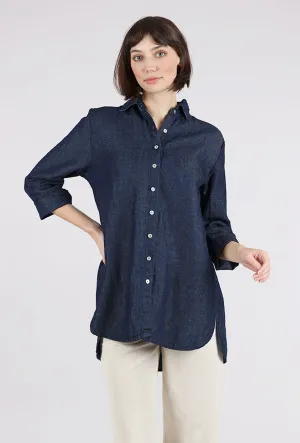 Flax Easy Shirt, Denim