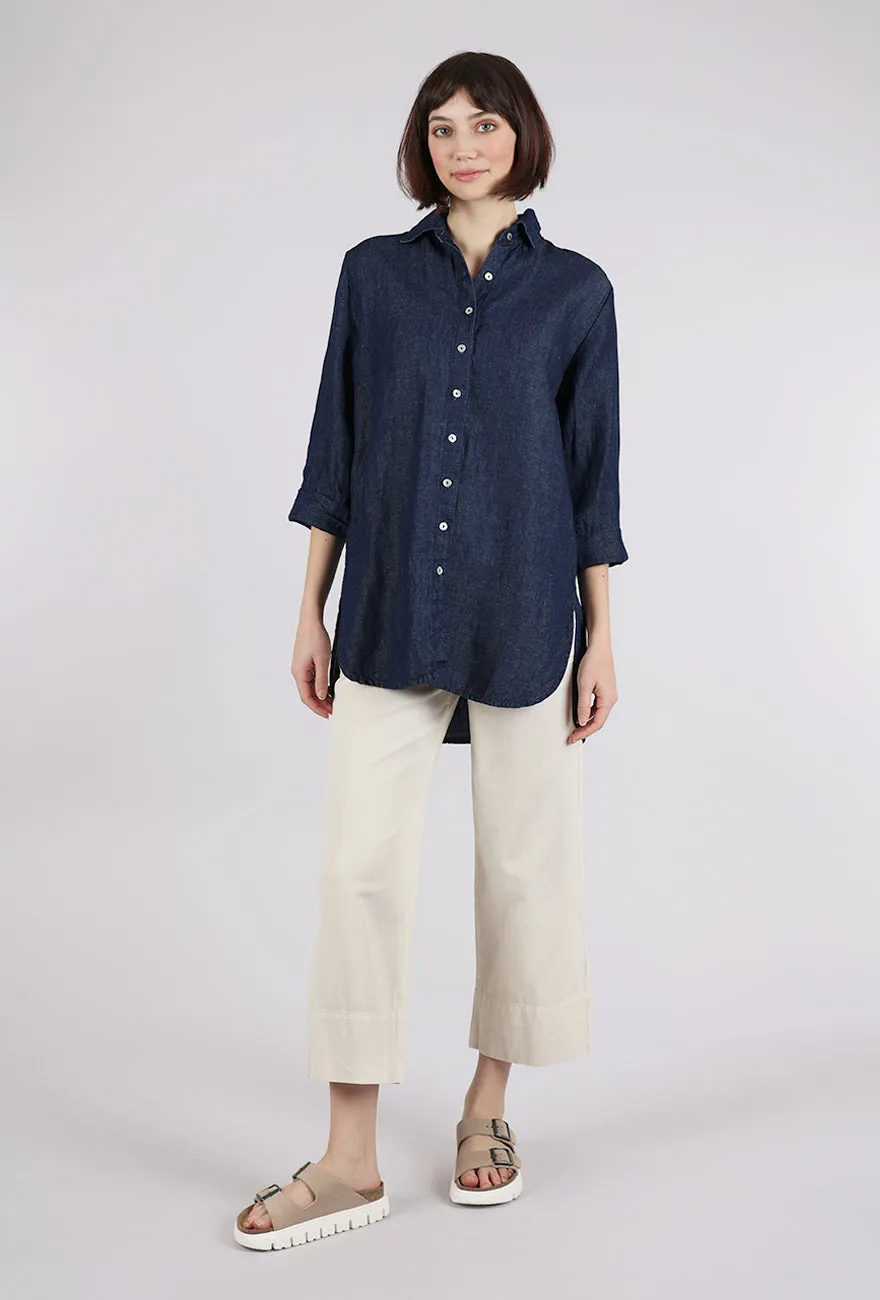 Flax Easy Shirt, Denim