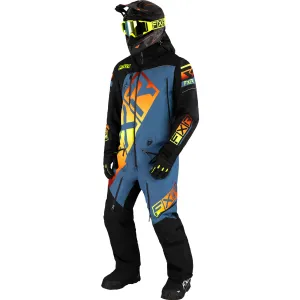 FXR CX Lite Snowmobile Monosuit Black/Steel/Inferno Blue