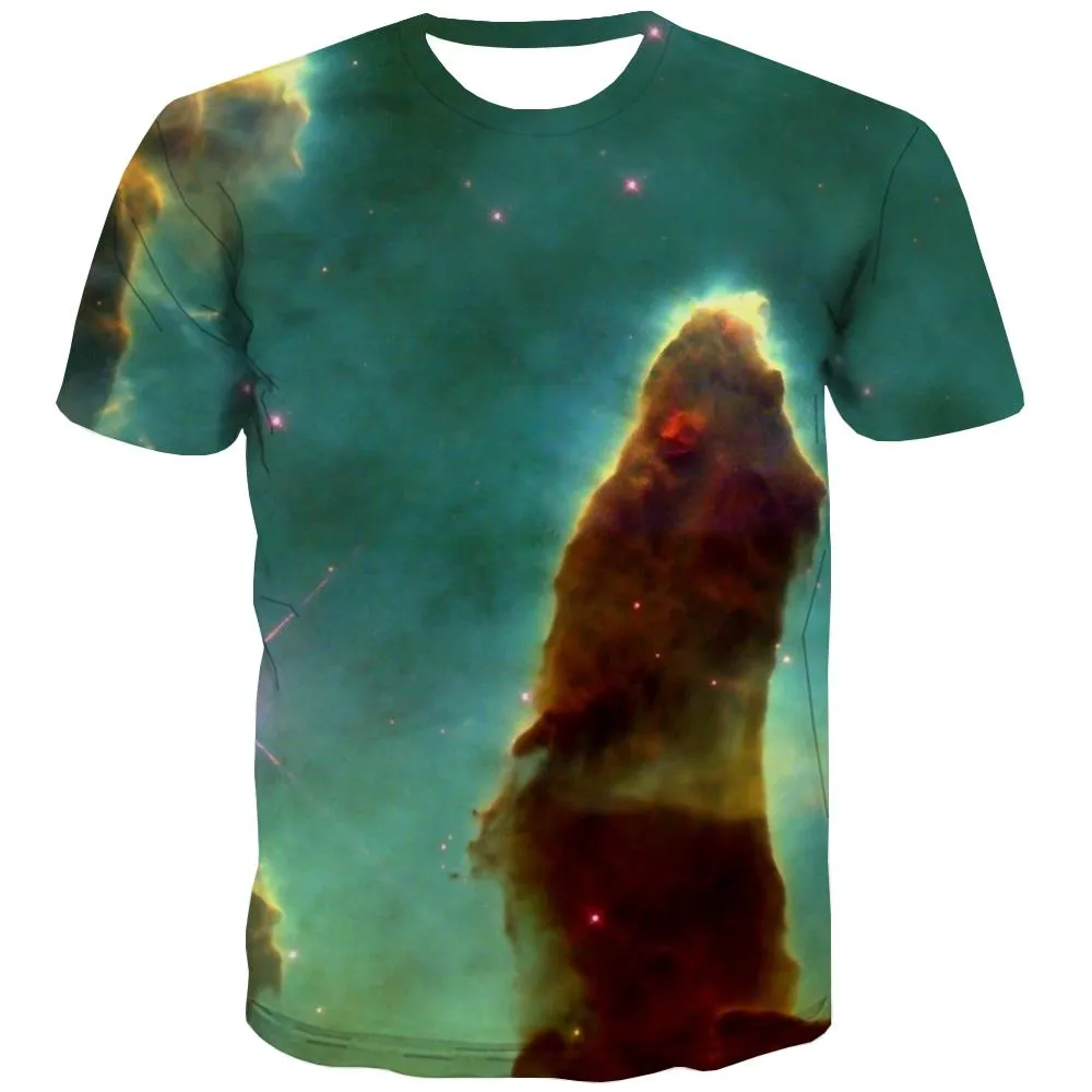 Galaxy T shirts Men Planet T-shirts Graphic Starry Sky T shirts Funny Colorful Shirt Print Harajuku Tshirts Casual