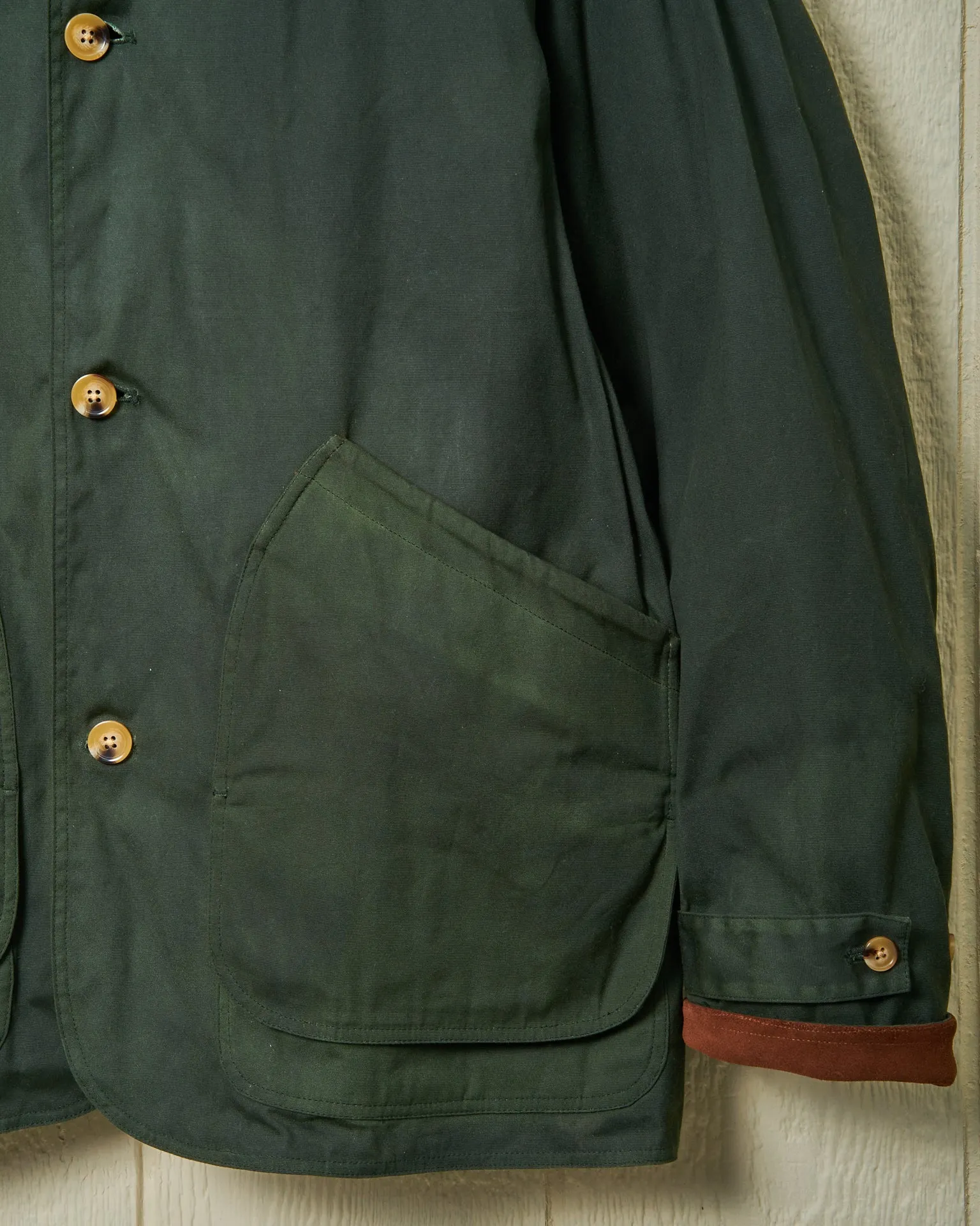 Gamekeeper Jacket in Olive Waxed Canvas