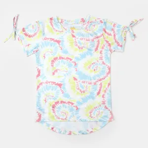 Girls Cotton T-Shirt  - Multi