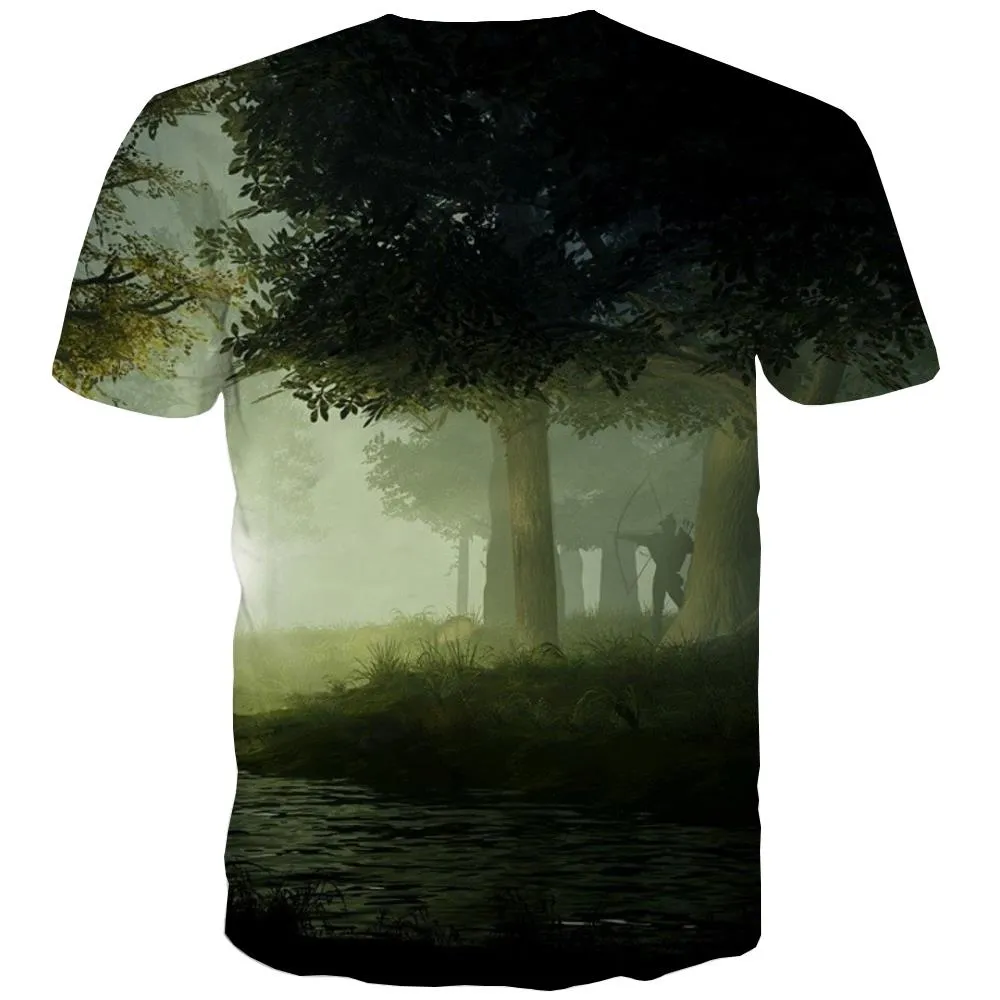 Hunting T shirts Men Jungle T shirts Funny Deer T-shirts 3d Shooter Shirt Print Camouflage Tshirts Casual