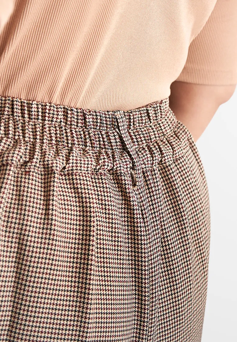 Huxley Houndstooth Highwaisted Wide Leg Pants