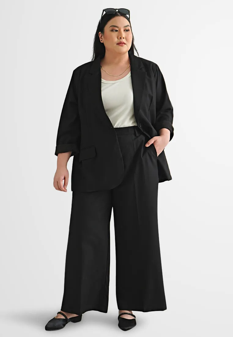 Irma Tailored Straight Wide Leg Pants