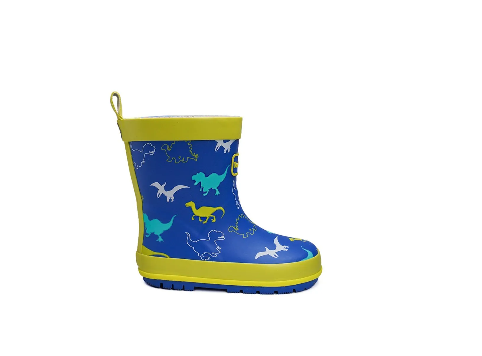 KACE -  Boys' Blue Dinosaur Themed Rain Boots