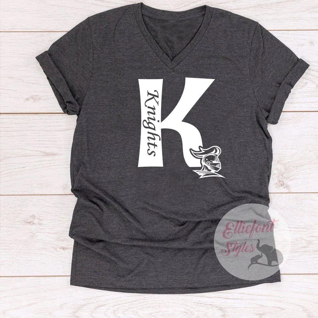 Knights K Knight Head School Pride Spirit Shirt