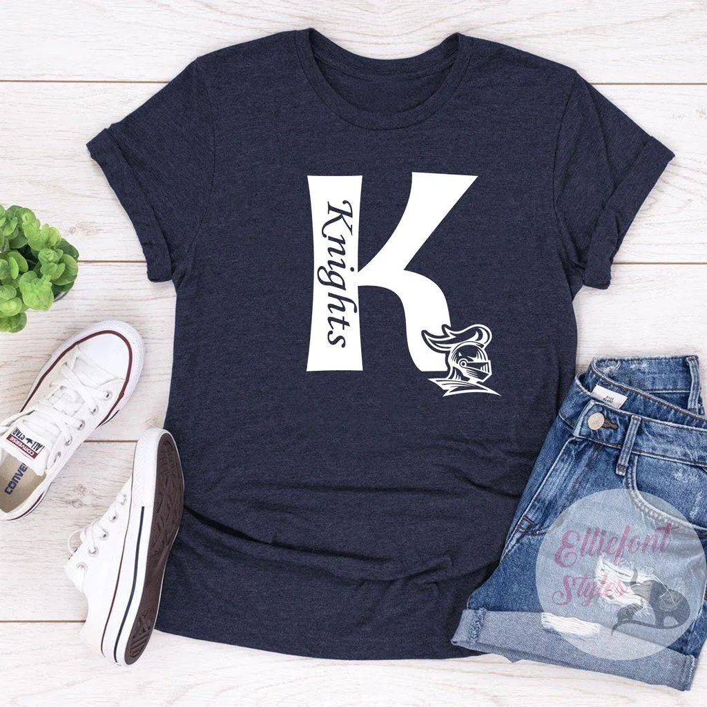 Knights K Knight Head School Pride Spirit Shirt