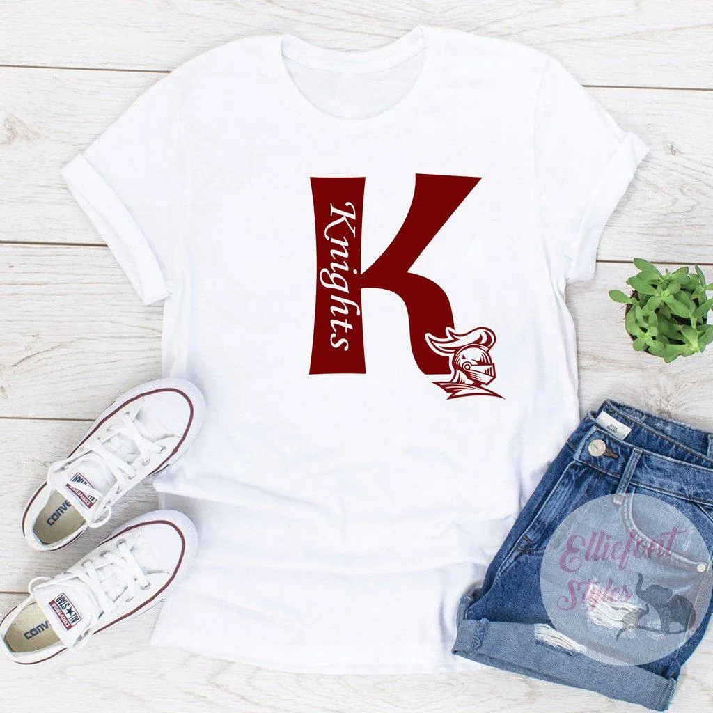 Knights K Knight Head School Pride Spirit Shirt