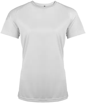 Ladies short-sleeved sports T-shirt | White