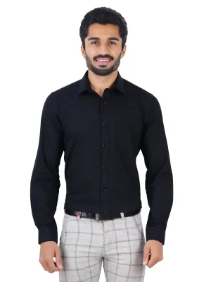 Men 100% Cotton Shirt Black GT8