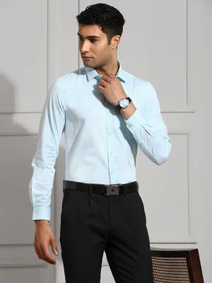 Men 100% Cotton Shirt Blue CL2 GT38