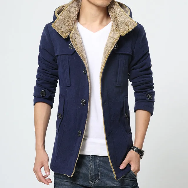 Men Long Wool Coat Winter Men Jackets And Coats Slim Fit