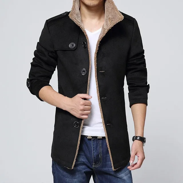 Men Long Wool Coat Winter Men Jackets And Coats Slim Fit