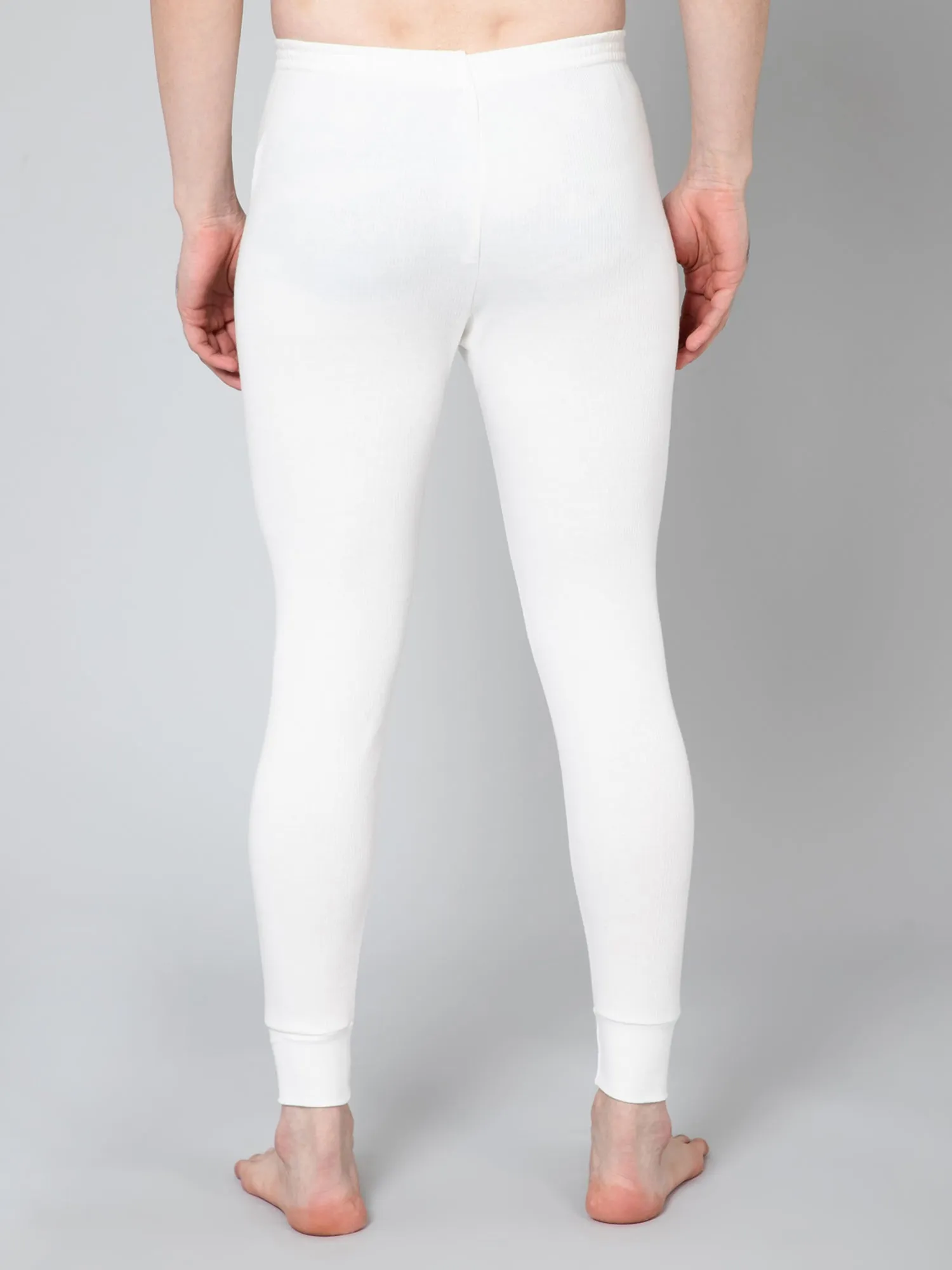 Men Off White Thermal Trouser