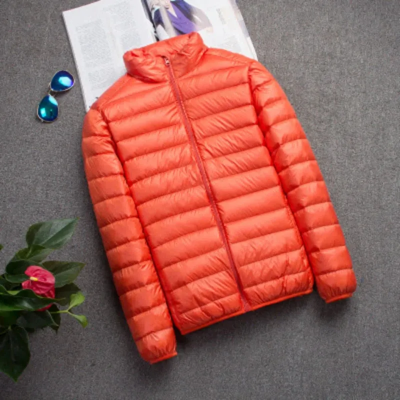 Men's Lightweight Hooded Winter Slim Down Jacket