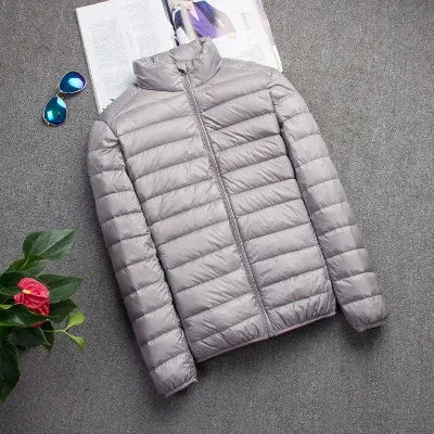 Men's Lightweight Hooded Winter Slim Down Jacket