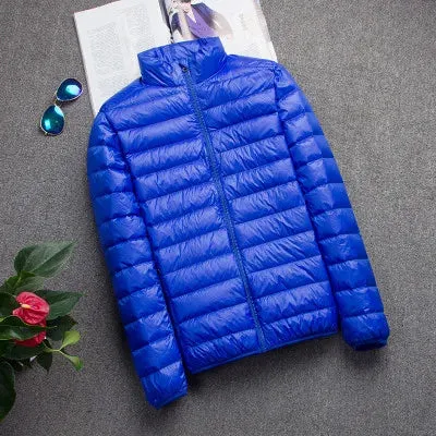 Men's Lightweight Hooded Winter Slim Down Jacket