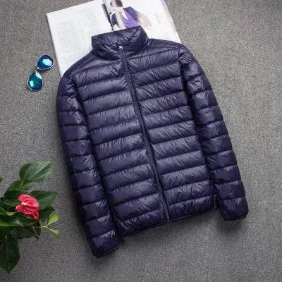 Men's Lightweight Hooded Winter Slim Down Jacket