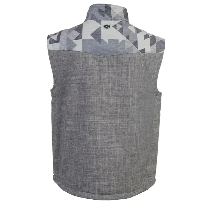 MEN'S "HOOEY SOFTSHELL VEST" GREY/AZTEC