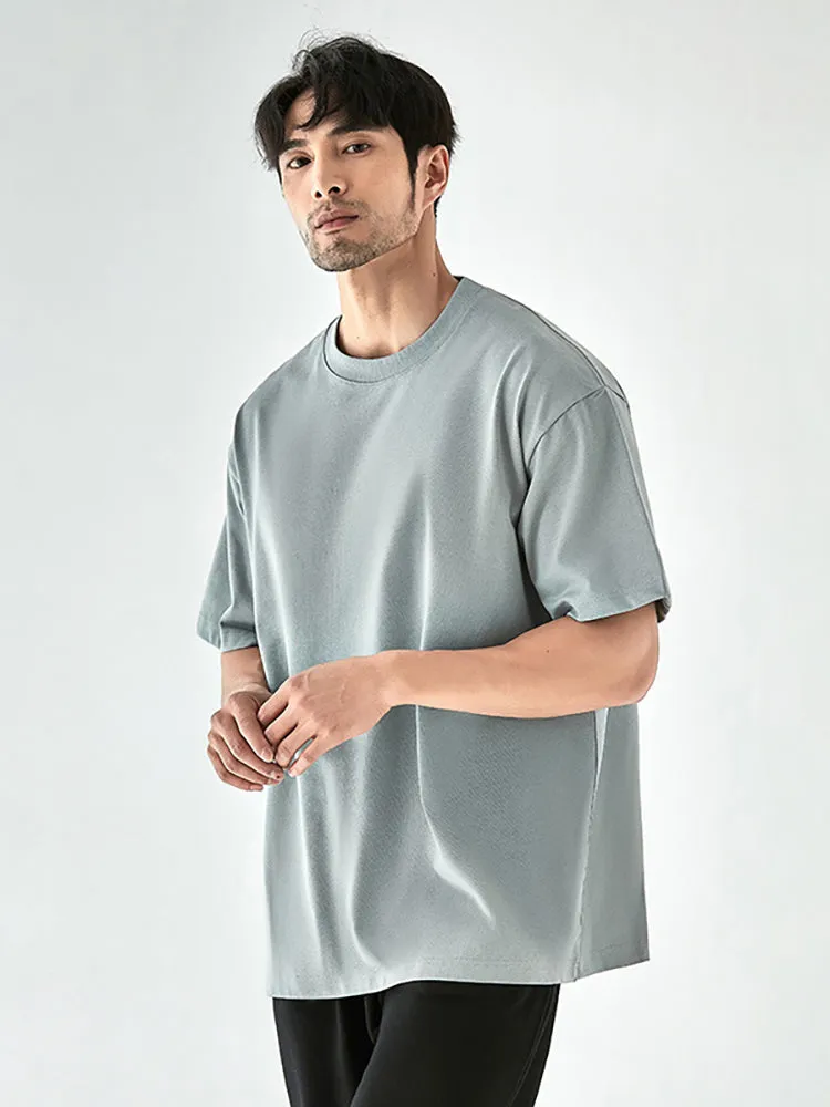 Men'S Solid Dropped Shoulder T-Shirts