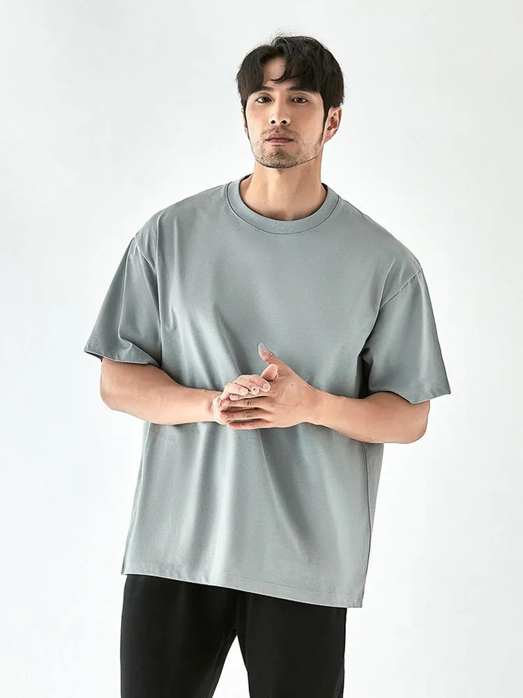 Men'S Solid Dropped Shoulder T-Shirts