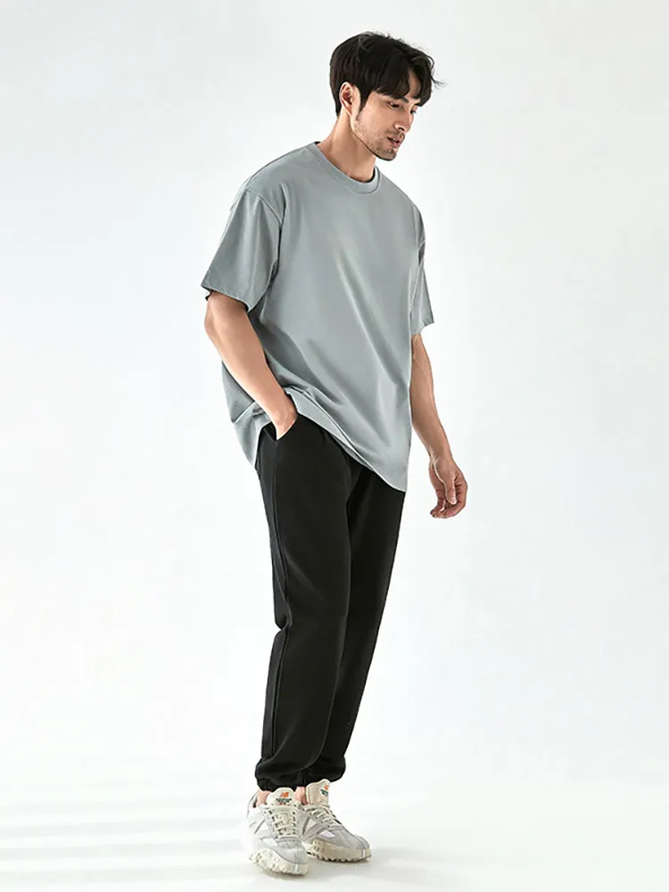 Men'S Solid Dropped Shoulder T-Shirts