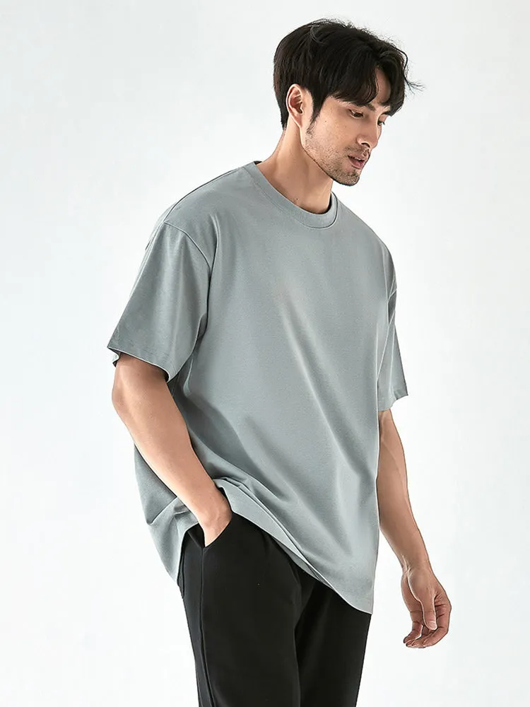 Men'S Solid Dropped Shoulder T-Shirts