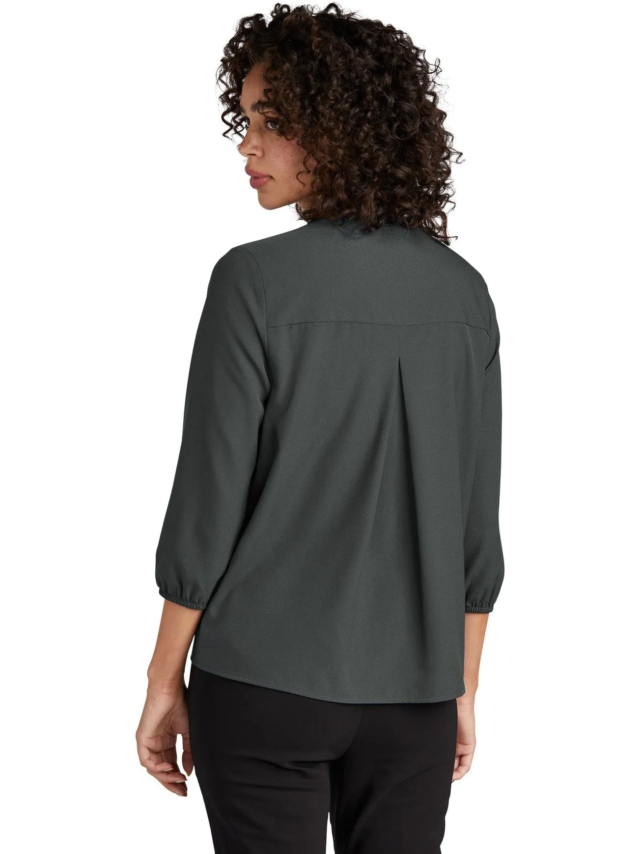 Mercer Mettle Ladies Stretch Crepe 3/4-Sleeve Blouse