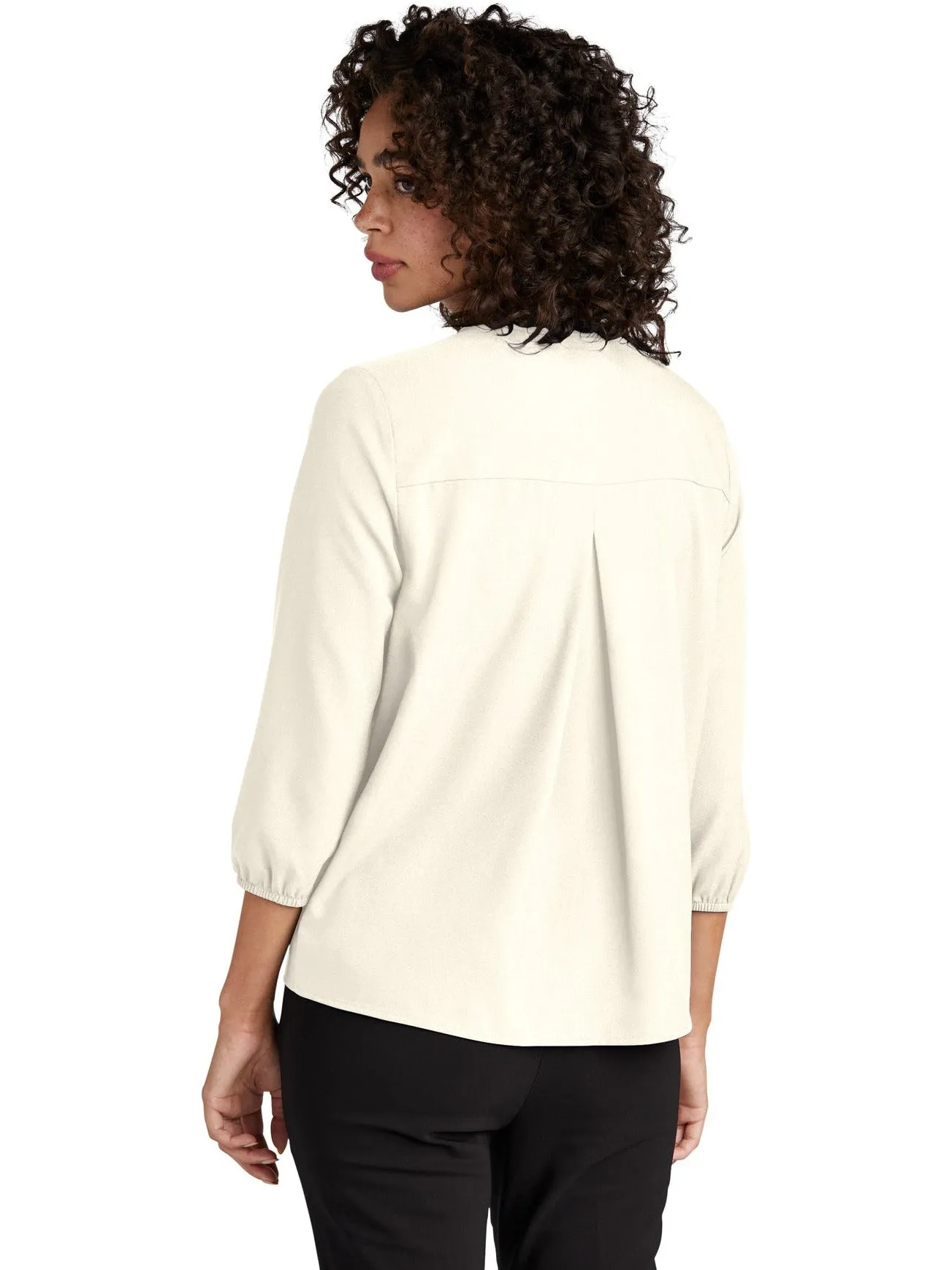 Mercer Mettle Ladies Stretch Crepe 3/4-Sleeve Blouse