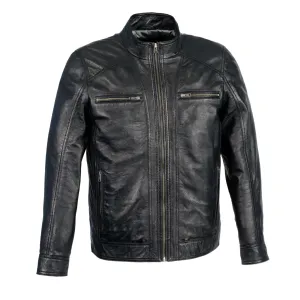 Milwaukee Leather Men's Black Motorcycle Fashion Leather Jacket with