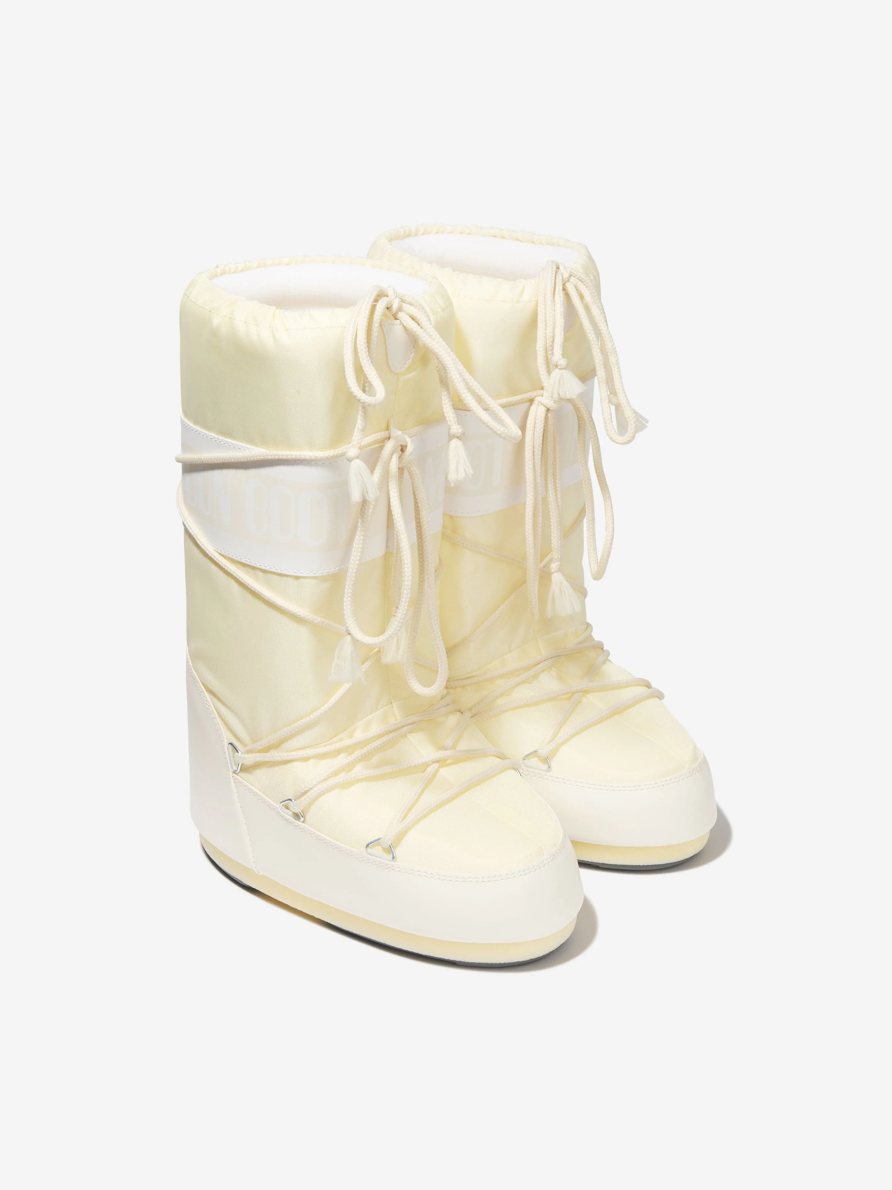 Moon Boot Kids Icon Nylon Snow Boots in Ivory