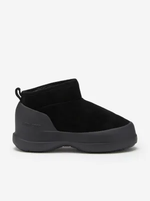 Moon Boot Kids Luna Low Suede Boots in Black