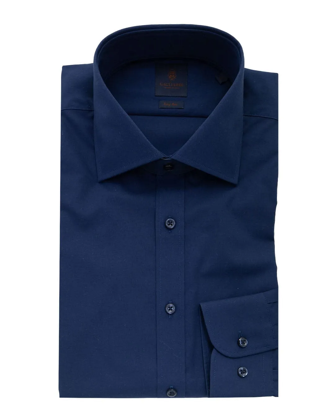 Navy Poplin Easy-iron Shirt