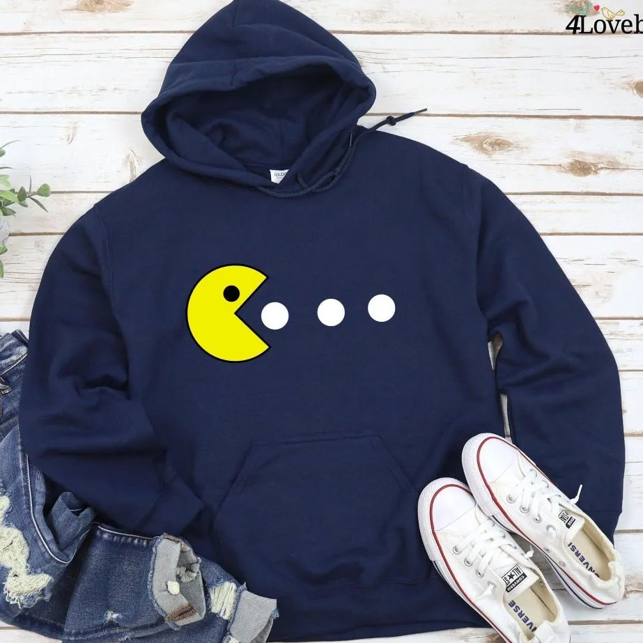 Pac Man-Inspired Matching Set, Fun Halloween Outfits for Couples, Anniversary Gift Idea