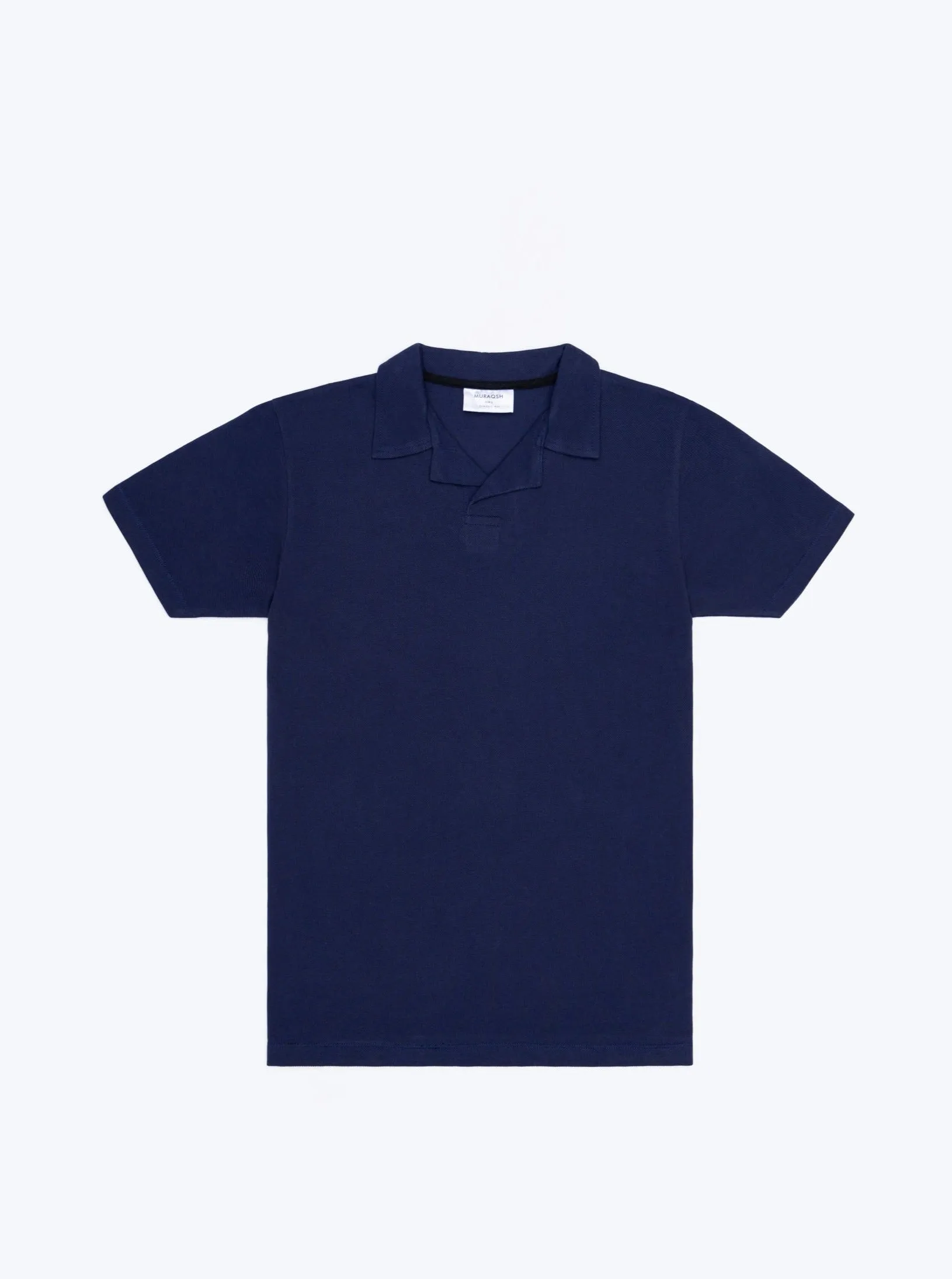 Pack of 3 Revere Polo Shirts - Navy Blue, Waffle Off White & Black