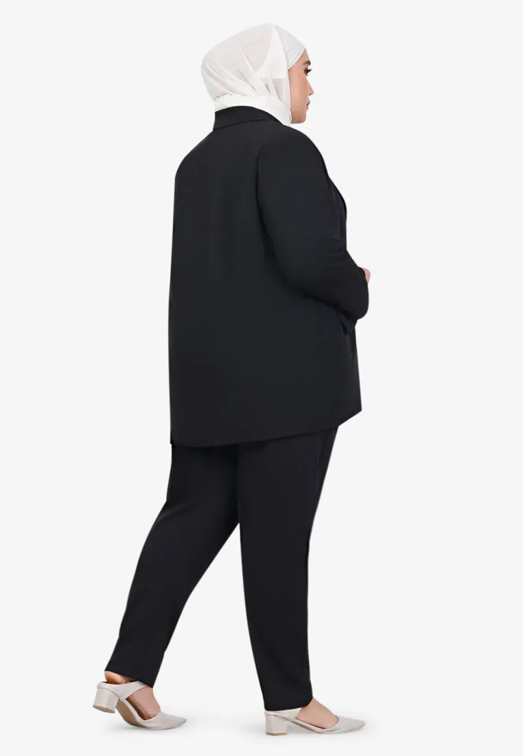 Poise Tapered Leg Work Pants - Black