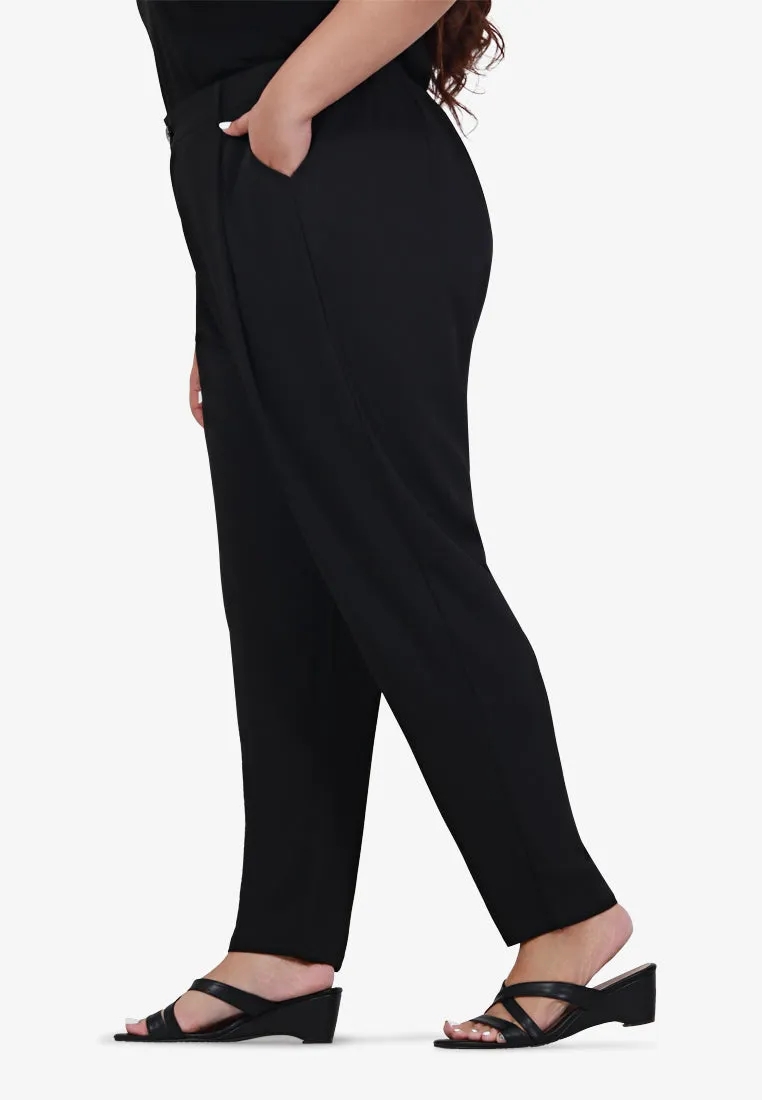 Poise Tapered Leg Work Pants - Black