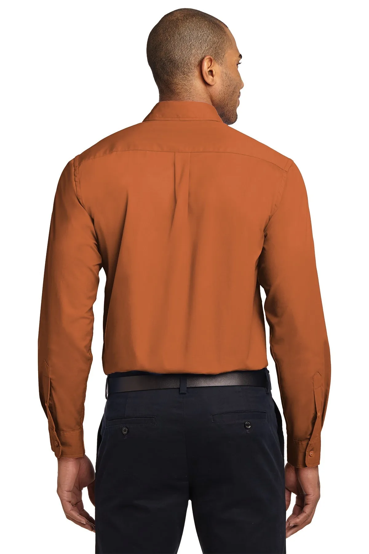 Port Authority Easy Care Custom Shirts, Texas Orange/Light Stone