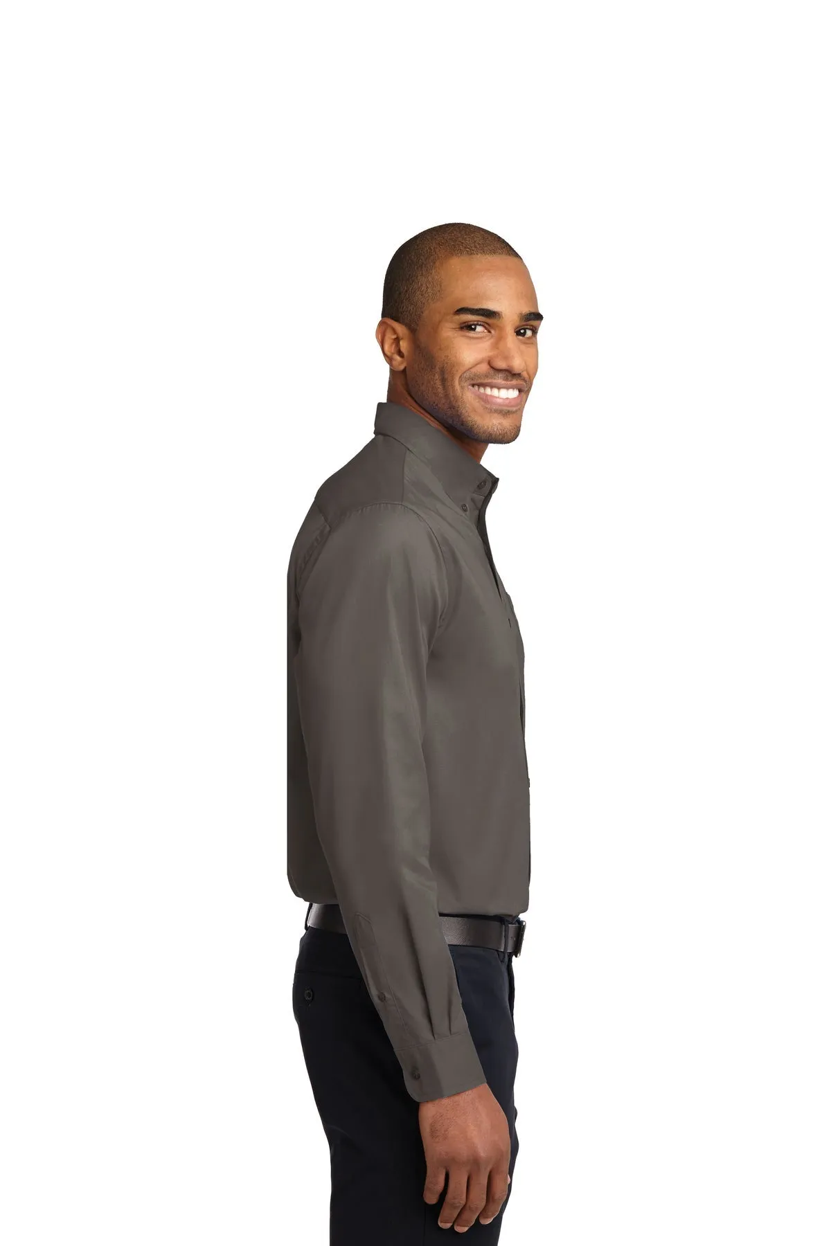 Port Authority Extended Size Easy Care Branded Shirts, Bark