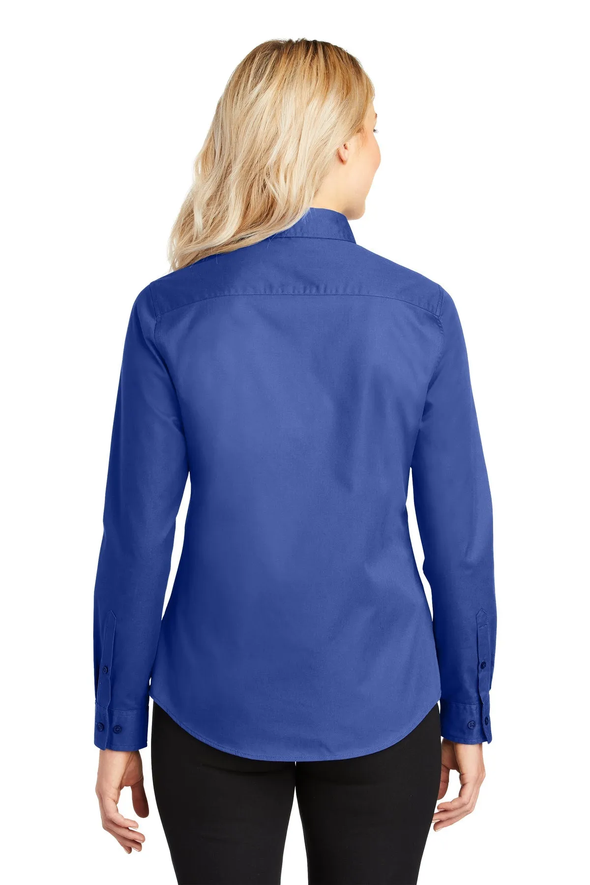 Port Authority Ladies Branded Easy Care Shirts, Royal/ Classic Navy